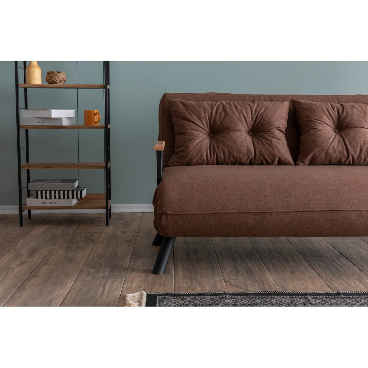 Apia 2-sits (25 x 134 x 121 cm) 2-sits bäddsoffa Ljusbrun