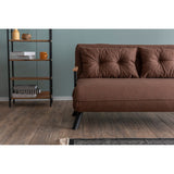 Apia 2-sits (25 x 134 x 121 cm) 2-sits bäddsoffa Ljusbrun