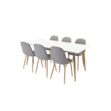 Polar, Polar Rektangulär matgrupp Natur, Natur,VIT, 180 x 90