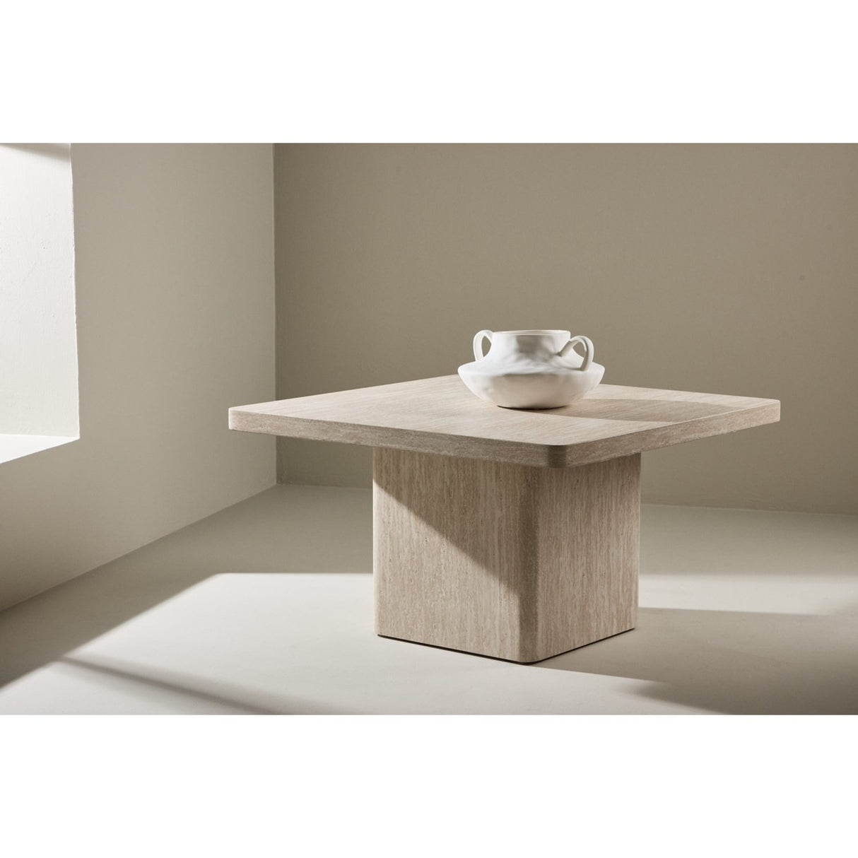 Qvart Soffbord Beige, 80 x 80