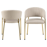 Ann Matstol med Armstöd Basel tyg Beige