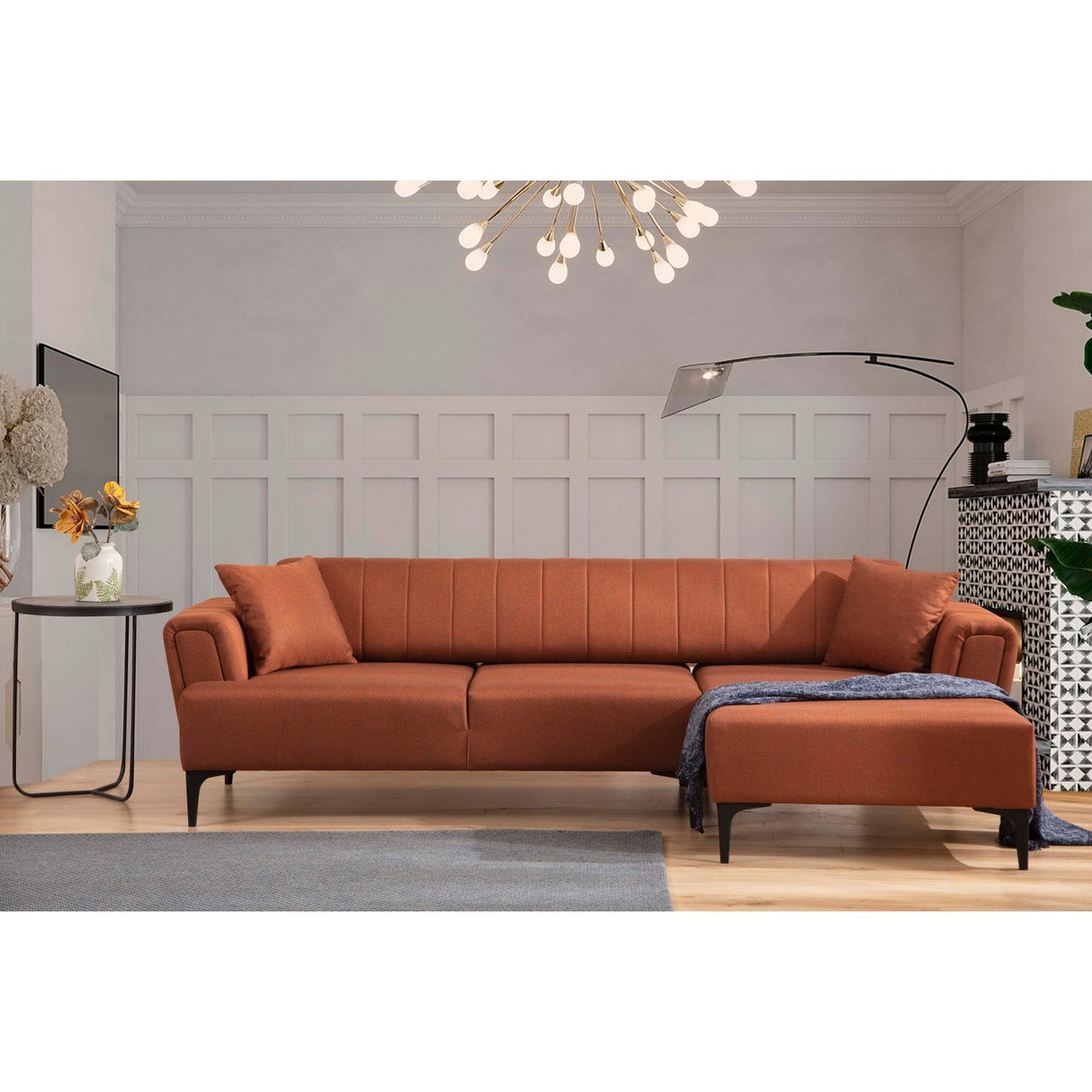 Reykjavik (270 x 95 x 77 cm) Hörnsoffa-bäddsoffa Höger