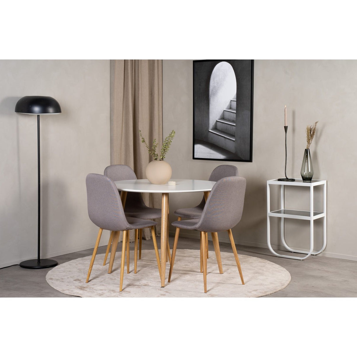 Plaza, Polar Rund matgrupp Natur, Natur, vit, ⌀100