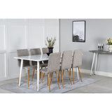 Polar, Windu Rektangulär matgrupp Beige,Natur, Vit, 180 x 90
