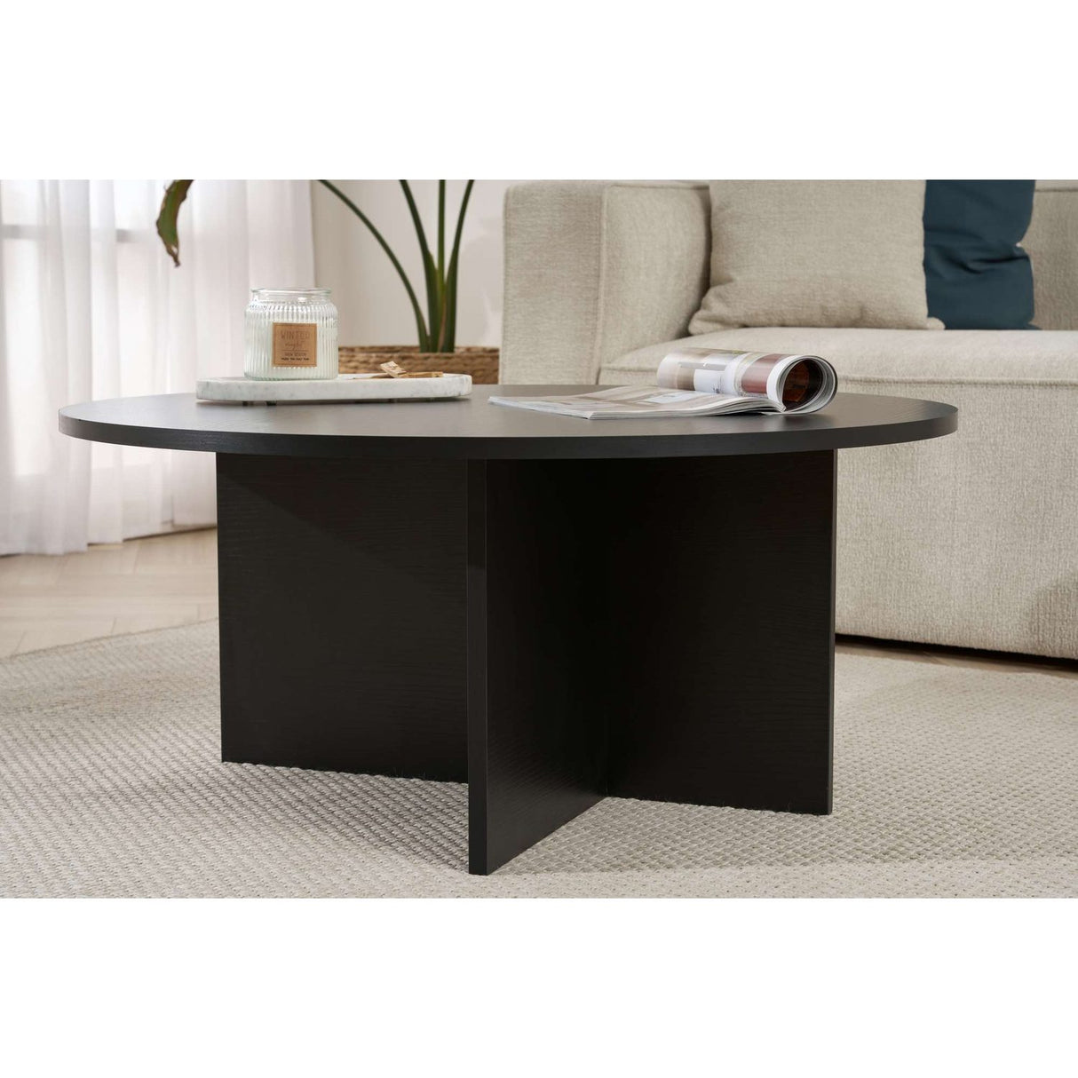 Plain Soffbord Wood Svart