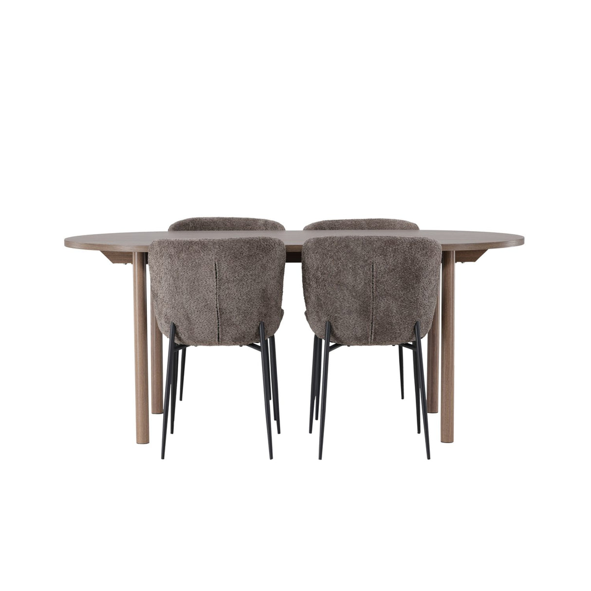Andy, Modesto Oval matgrupp Svart,Brun, Natur, 180 x 90
