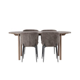 Andy, Modesto Oval matgrupp Svart,Brun, Natur, 180 x 90