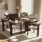 Claudina Matgrupp Walnut, Dark Walnut, White