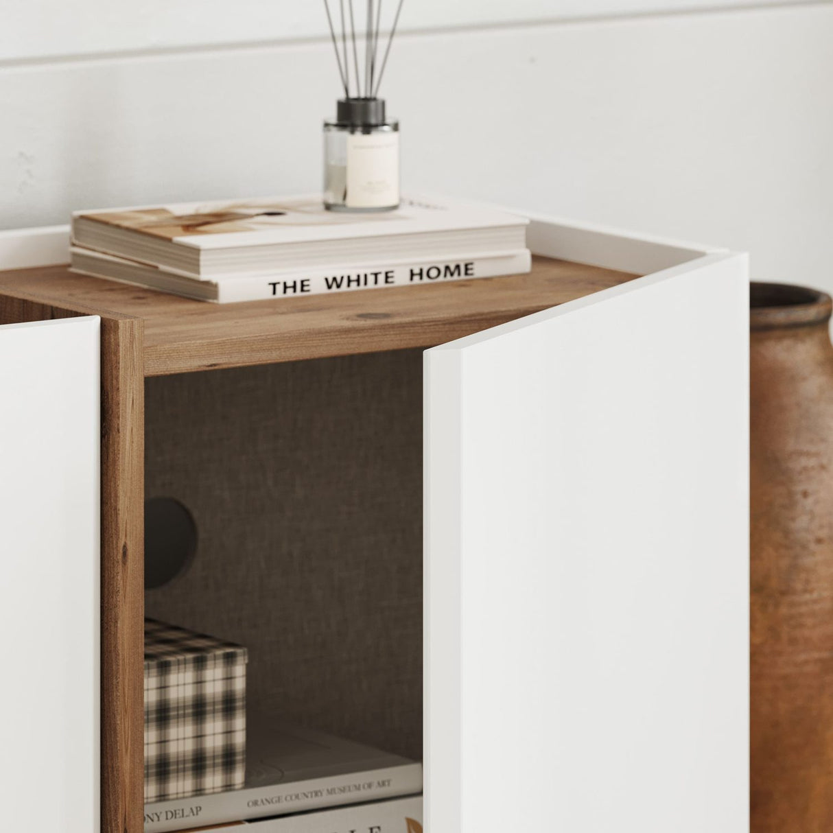 Victoria TV-bänk Vit Atlantic Pine