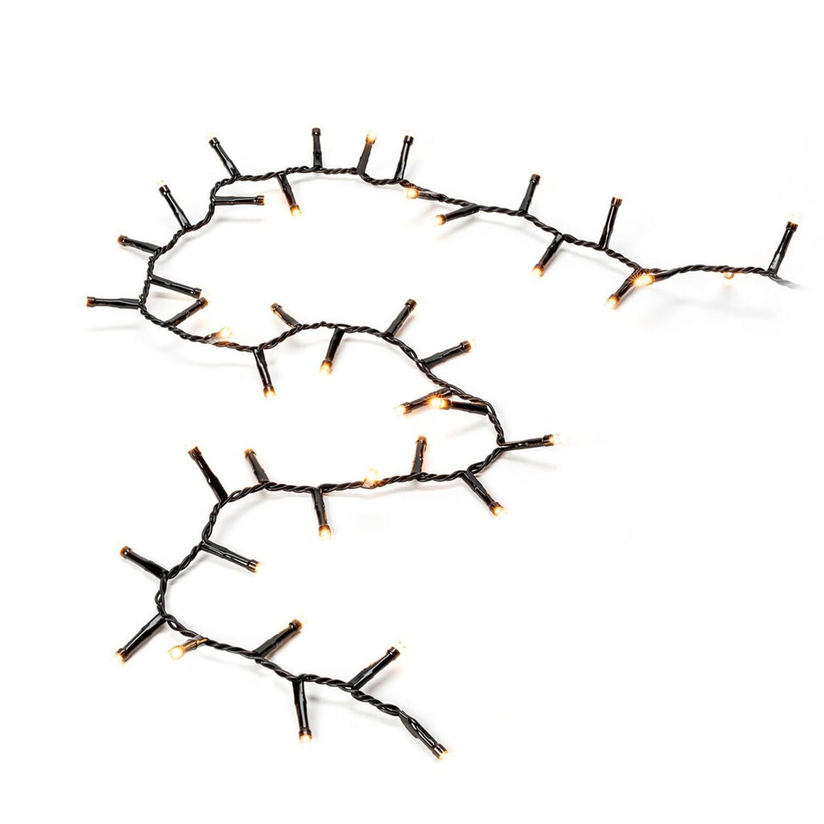 Cluster LED Svart kabel 30V/IP44 Ljusslinga Ute 13.18m, Amber