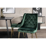 Dipp, Velvet Deluxe Rund matgrupp Guld,Grön, Svart,Guld, 120 x 85