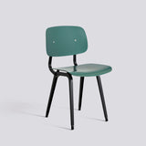 Revolt Stol Petrol green, Black – pulverlackerat stål