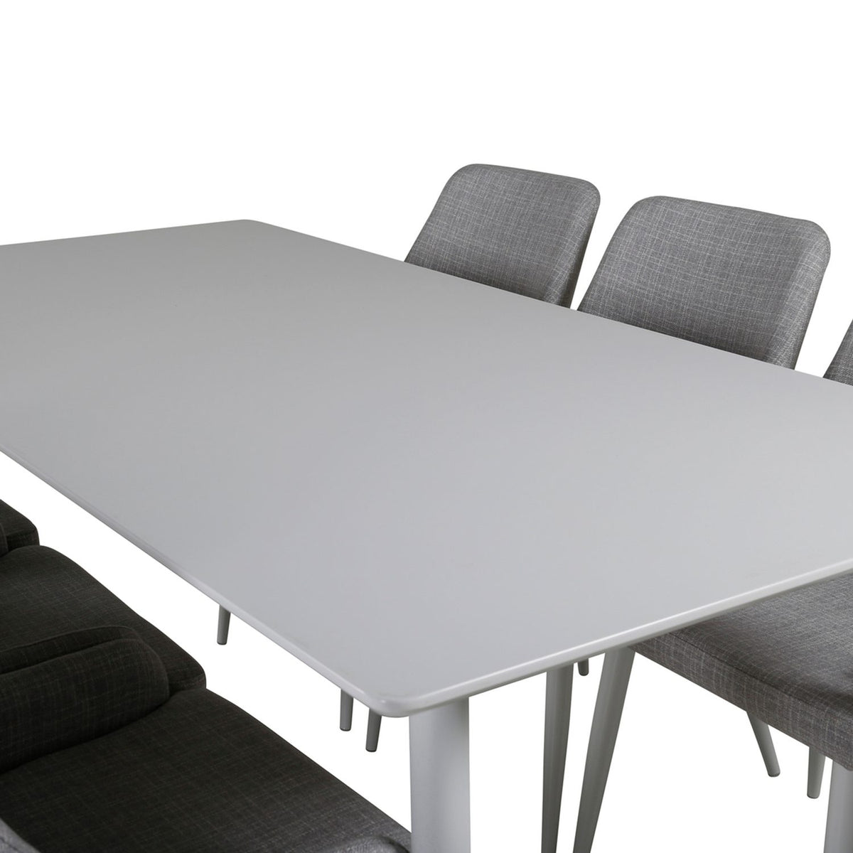 Polar, Plaza Rektangulär matgrupp Grå,Vit, Vit, 180 x 90
