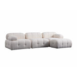 Colombo 3 (290-160 x 95 x 75 cm) Hörnsoffa Vit