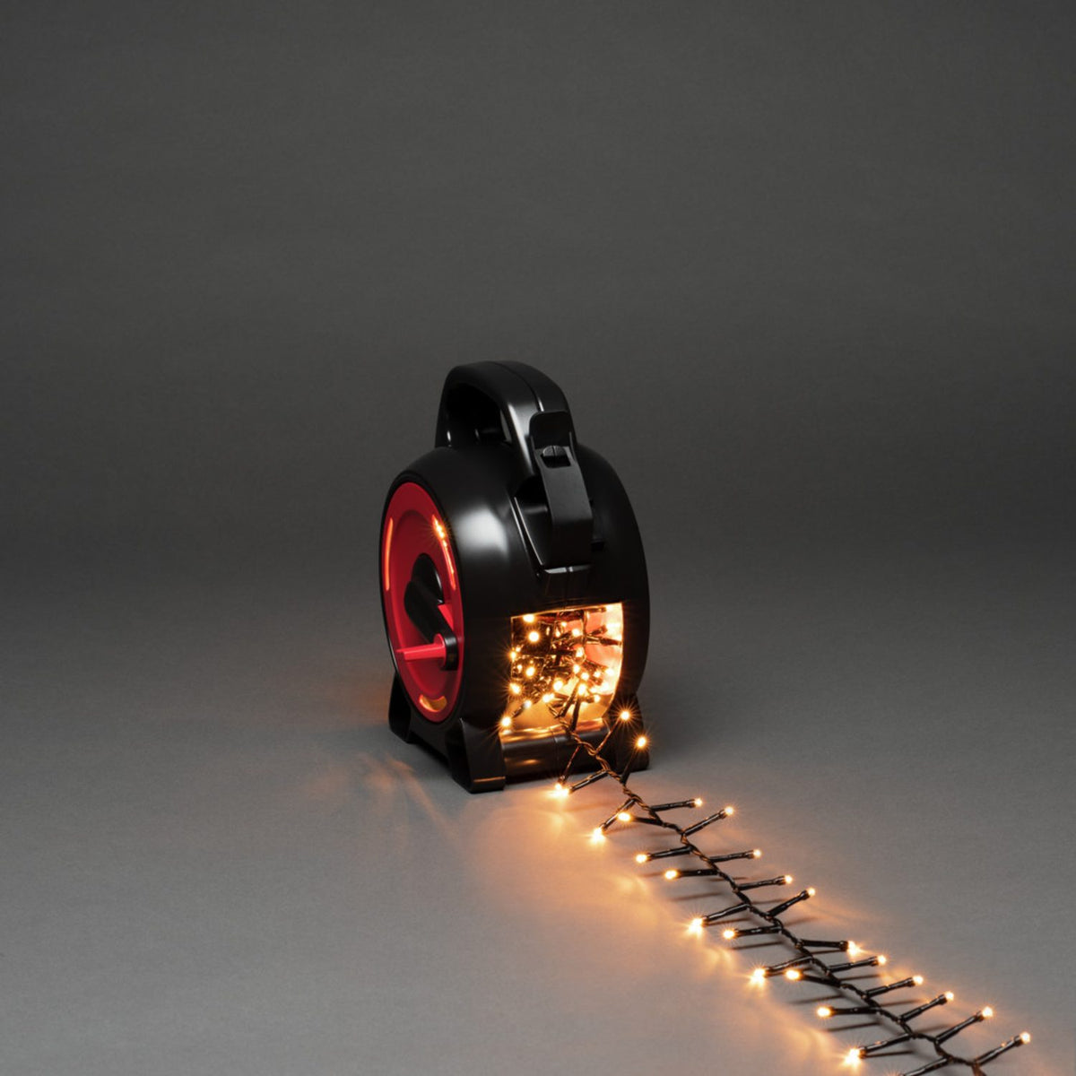 med Sladdvinda Cluster LED Svart Kabel Ljusslinga Ute 6.58m, Amber