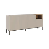 Helsingfors 180 (180 x 80 x 41,8 cm) Konsolbord Sandsten naturlig ek svart