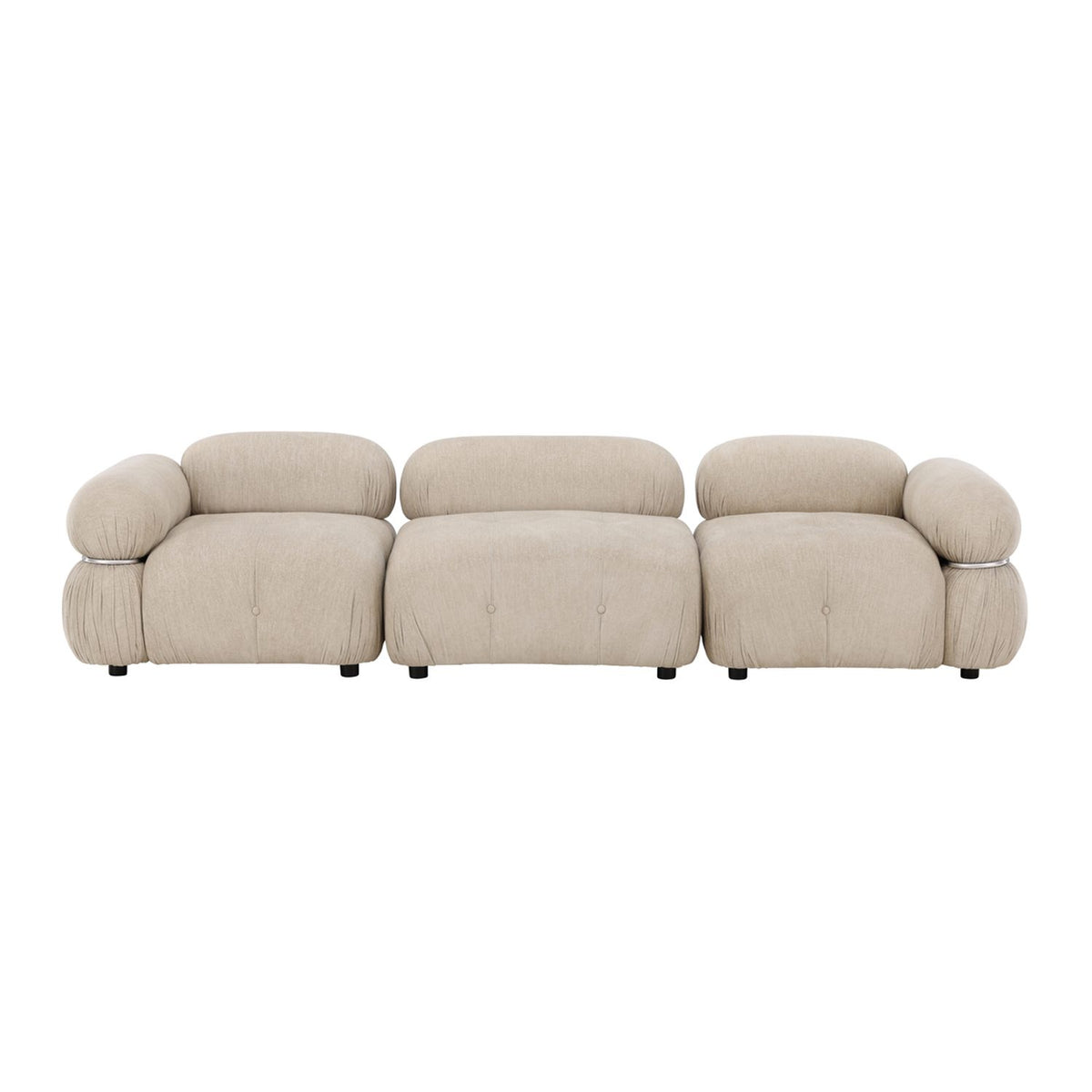 Mika 3-sitssoffa Beige, Silver
