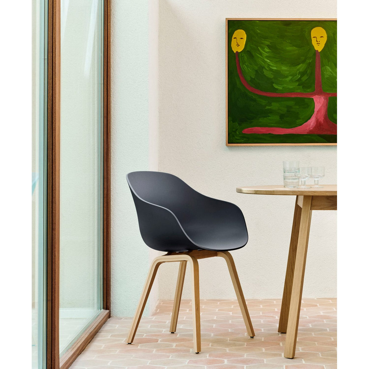 AAC 222 Stol Fall green 2.0, ekfaner med vattenbaserad lack
