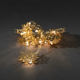 10 Varmvita LED Metall Snöflingor Ljusslinga Inomhus Guld