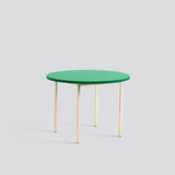 Two-Colour Ø105 × H74 cm Matbord Green mint, Ivory – pulverlackerat stål