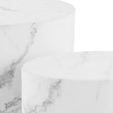 Cenon Soffbord 40x33x48 cm Carrara-marmor