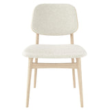 Carl Matstol Vitoljad Ek/Beige Tyg