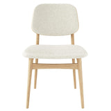Carl Matstol Oljad Ek/Beige Tyg