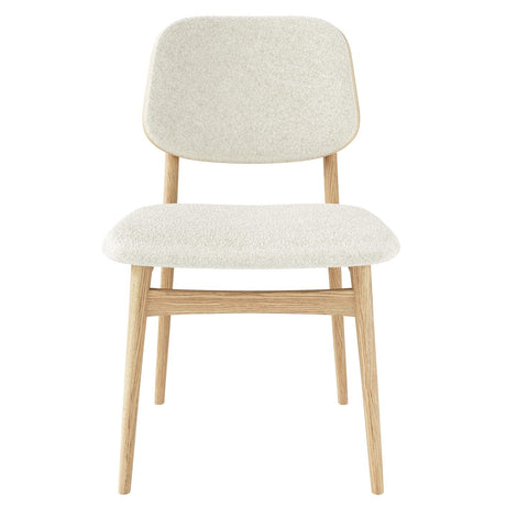 Carl Matstol Oljad Ek/Beige Tyg