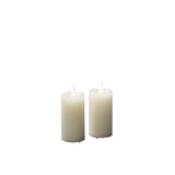 Vaxljus gräddvit, varmvit LED 5x10cm Timer 4/8h 2-pack Dekorationsljus El