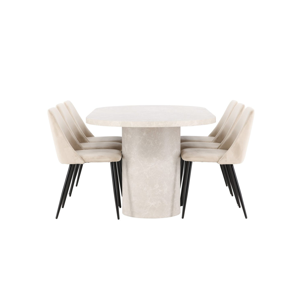 Narvik, Night Oval matgrupp Beige, Svart, Beige, 200 x 100