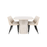 Narvik, Night Oval matgrupp Beige, Svart, Beige, 200 x 100