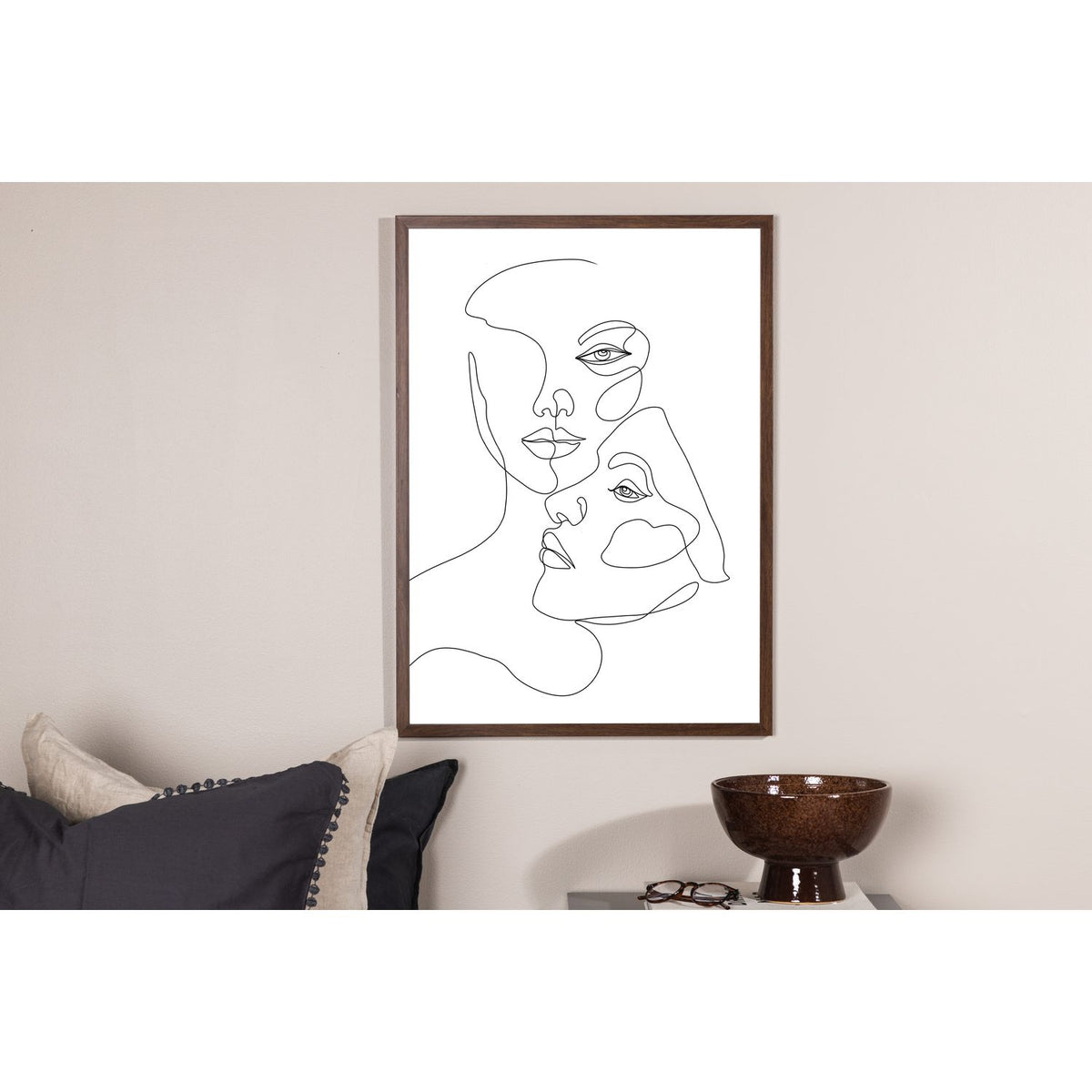 Ansikten Poster Vit, 70 x 100 cm