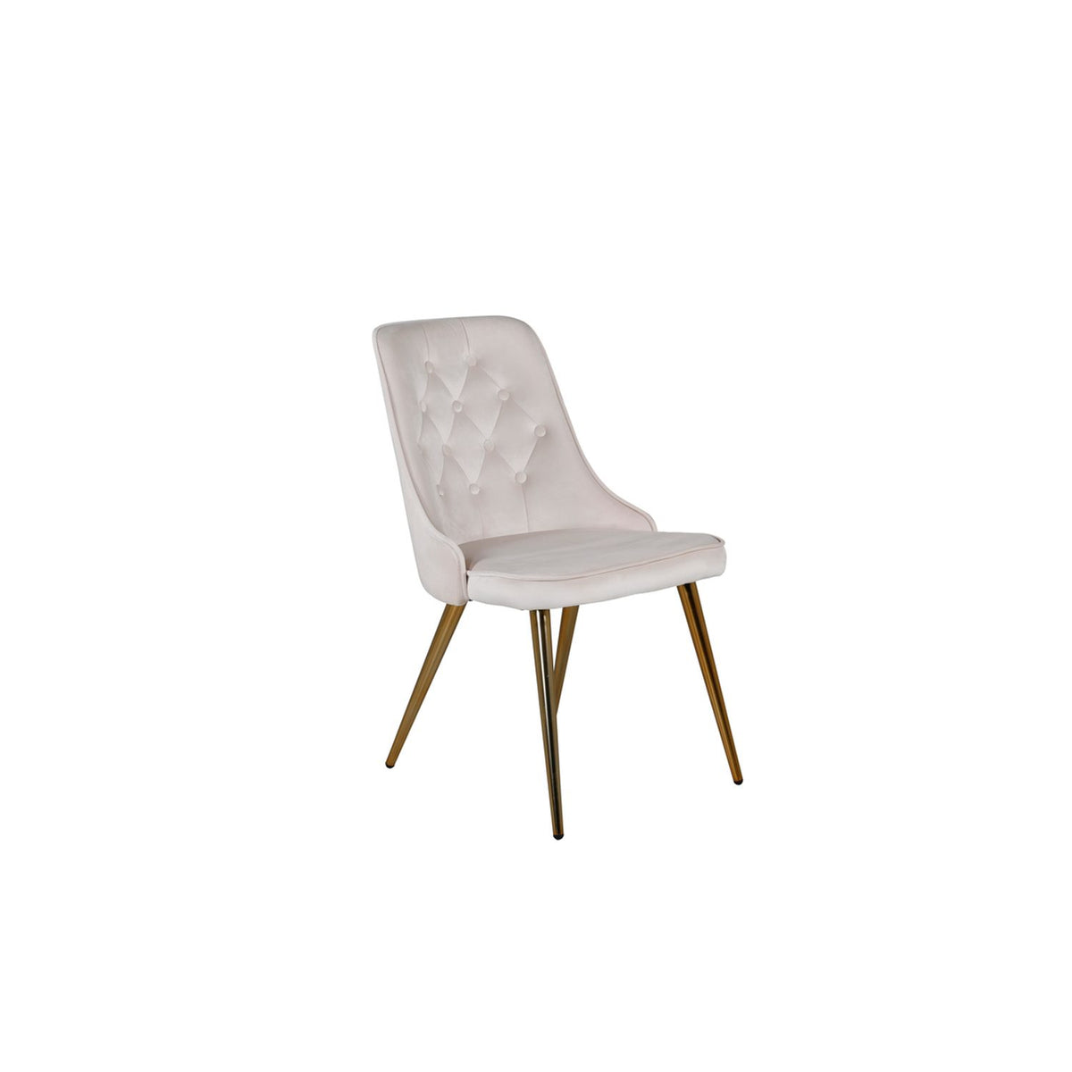 Velvet Deluxe Matstol Beige, Polyestersammet