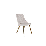 Velvet Deluxe Matstol Beige, Polyestersammet