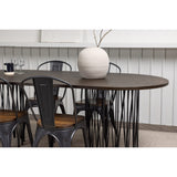 Stone, Tempe Oval matgrupp Valnöt, mörkgrå, Svart, mocka, 220 x 100