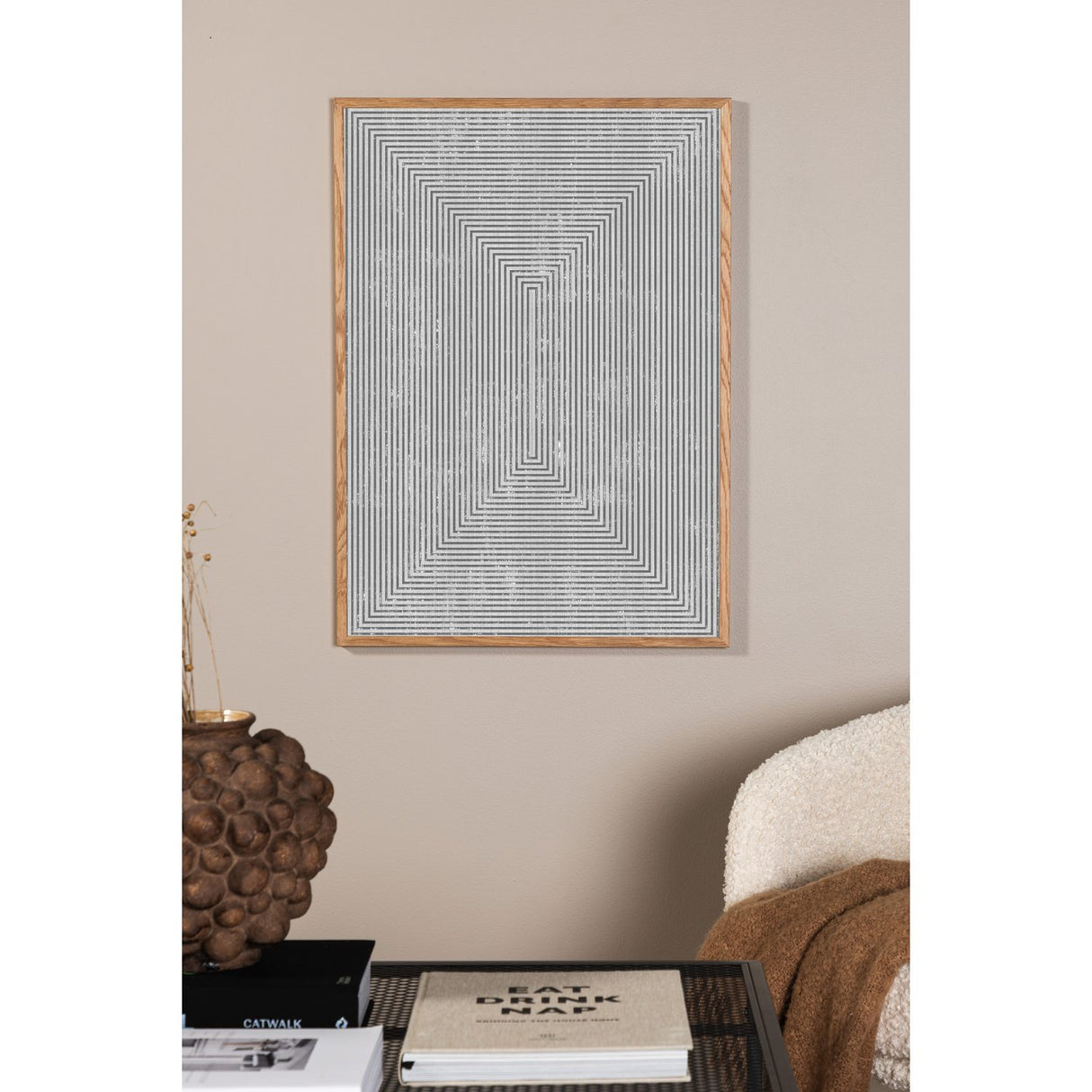 Symmetrisk Poster Grå, 50 x 70 cm