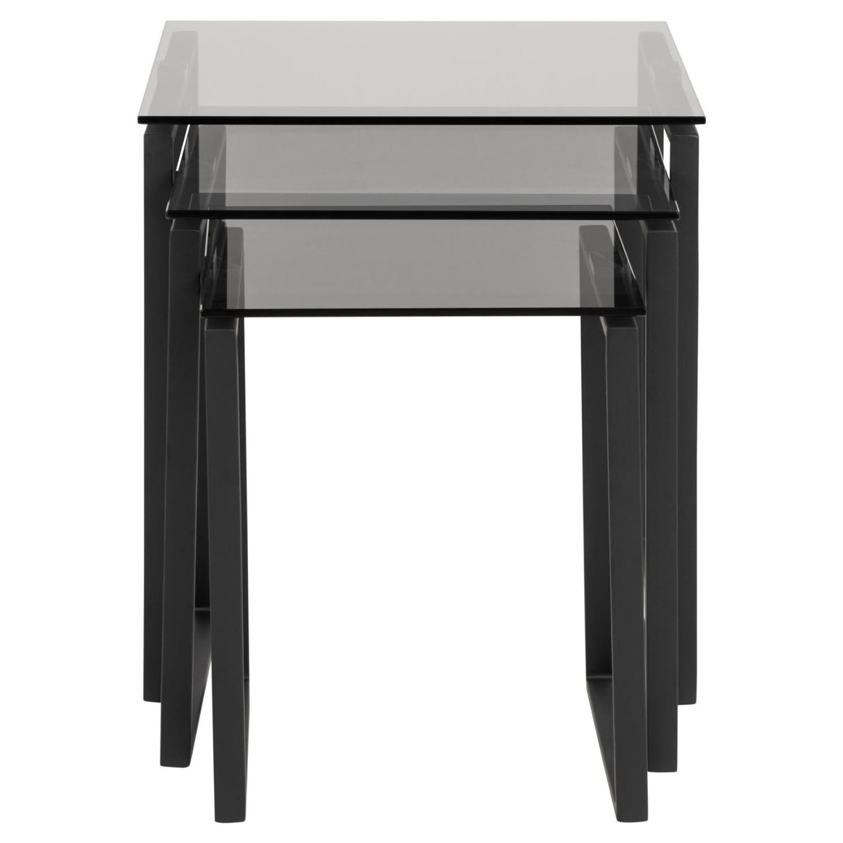 Katrine Satsbord Glas-top 55x50x50 cm Krom/Klar