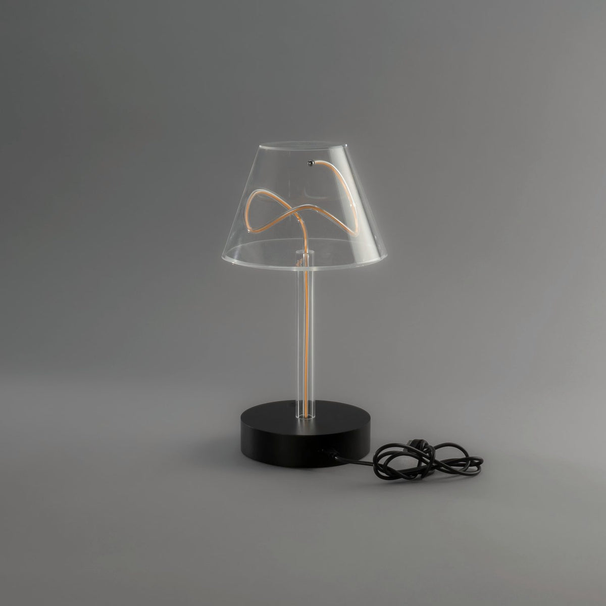 Edison bordslampa USB Bordslampa Ute/Inne Svart/Transparent