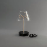 Edison bordslampa USB Bordslampa Ute/Inne Svart/Transparent