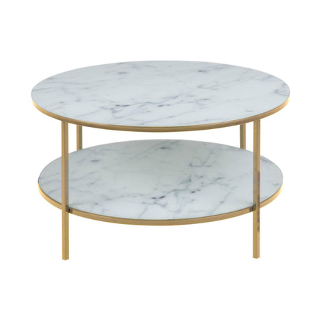 Versailles Soffbord med hylla Rund 80 cm