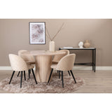 Sammet Matstol Beige,Svart, Polyesterlinne, 54 x 77 x 50