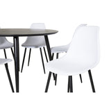 Dipp, Polar Rund matgrupp Svart, vit, Svart, ⌀115