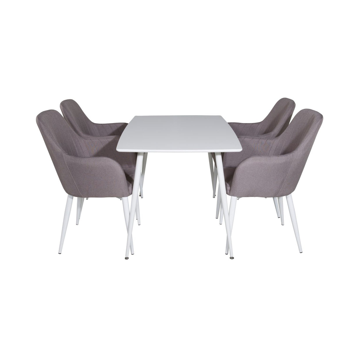 Polar, Comfort Rektangulär matgrupp Grå,Vit, Vit, 120 x 75