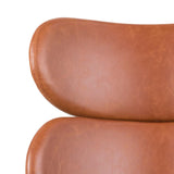 La Condamine Loungefåtölj PU vintage Konjak/Krom