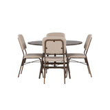 Kaseidon, Seda Rund matgrupp Beige, brun, Mörkbrun, ⌀100