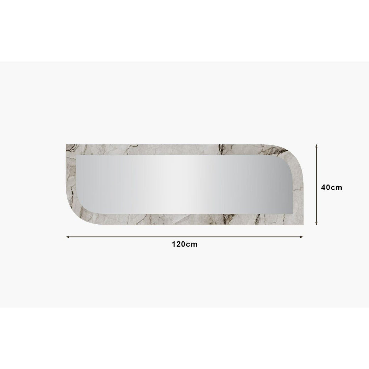 Lima (40 x 120 x 2,2 cm) Spegel Marmor