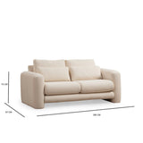 Vilnius (180 x 97 x 73 cm) 2-sitssoffa Creme