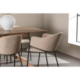 Piazza, Evelina Rektangulär matgrupp Beige,Svart, Mocca, 180 x 90