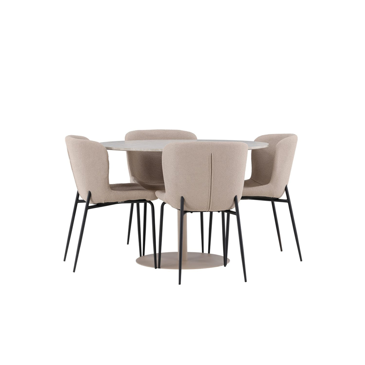 Lycke, Modesto Rund matgrupp Beige,Svart, Beige, ⌀110