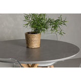 Piazza, Edvin Rund matgrupp Natur, Transparent, Vit, Grå, ⌀120